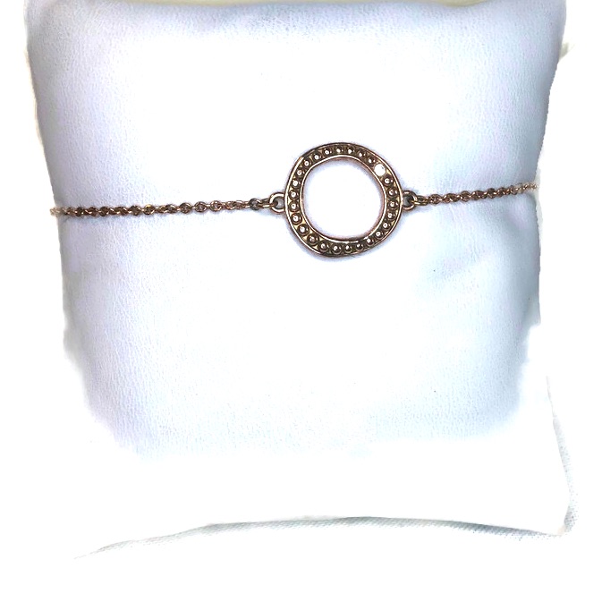 Adore Crystal Circle Rose Gold Bracelet